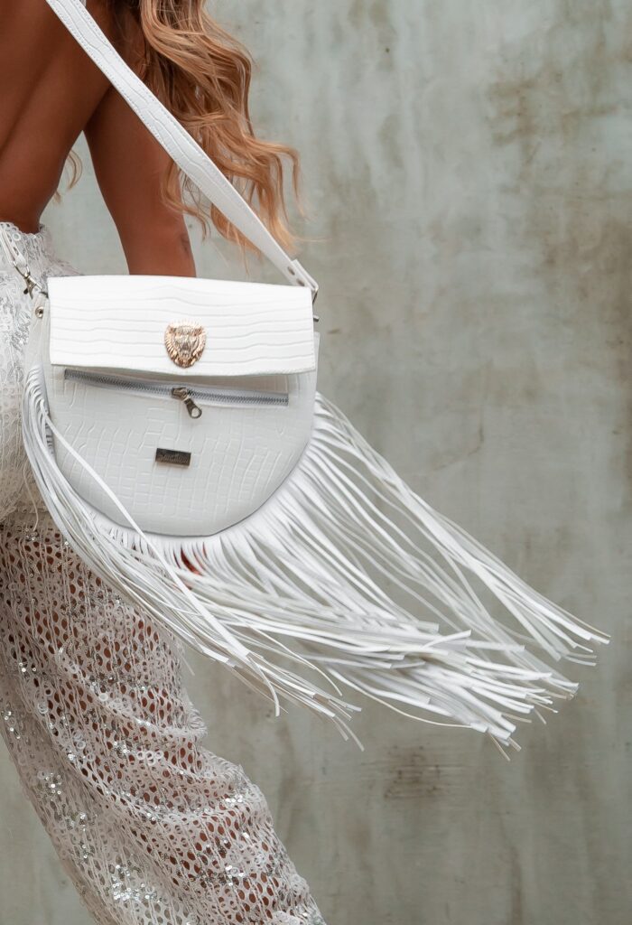 BOLSO BRIELLA FLECOS BLANCO