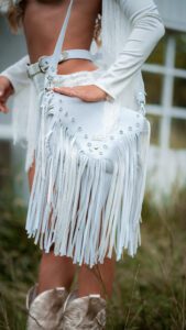 Bolso boho chic white