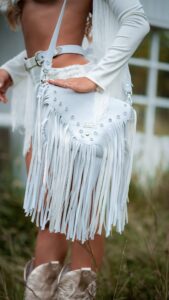 Bolso boho chic white