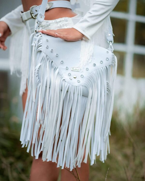 Bolso boho chic white