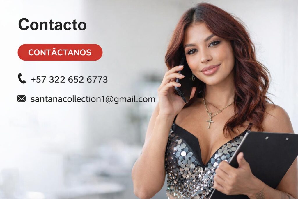 Asesora de Santana Collection atendiendo solicitudes de compras al por mayor y atención personalizada en Medellín